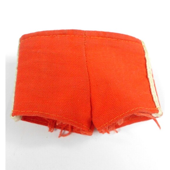 Vintage Barbie Ken 1961 Original Red Swimsuit #750 and Red Cork Sandals Shoes - Picture 3 of 6